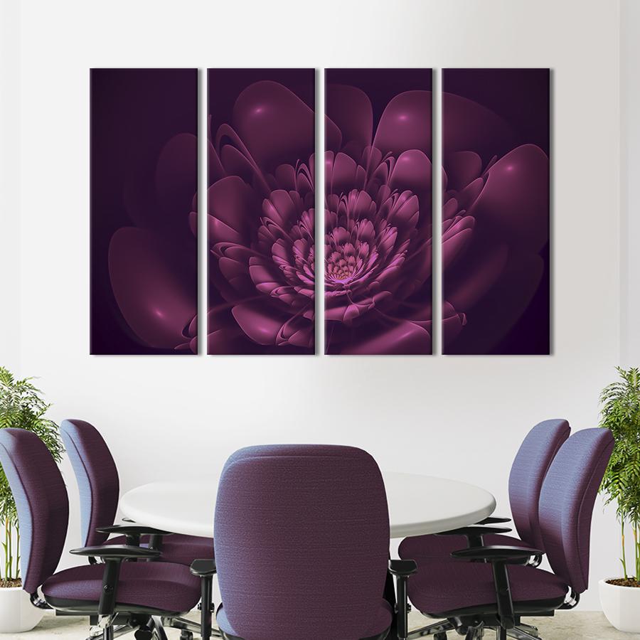 Картина на холсте Магический пурпурный цветок 89x53 см (877-41)