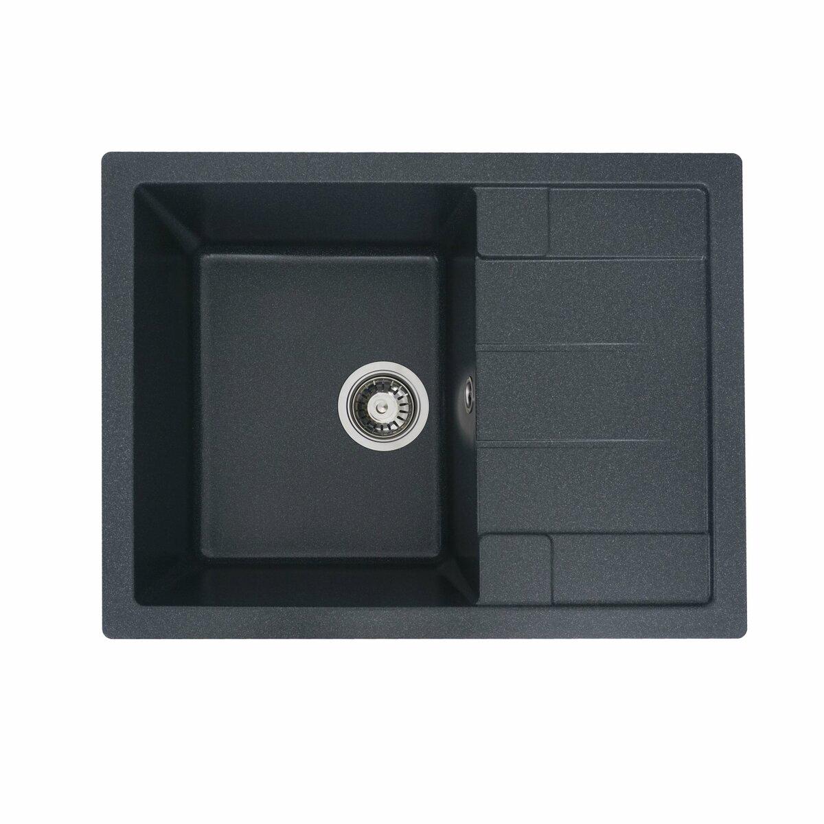 Мойка для кухни гранитная Platinum 6550 INTENSO Антрацитовый (PLTM-SP000027543)