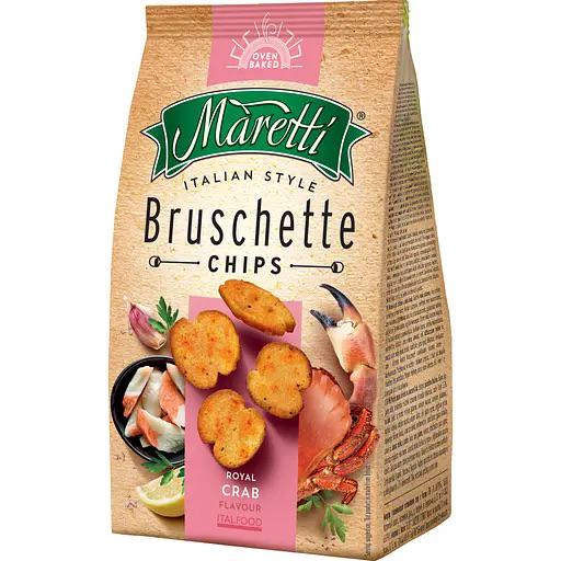 Брускетты Maretti Bruschette Chips Royal Crab XXL 140 г