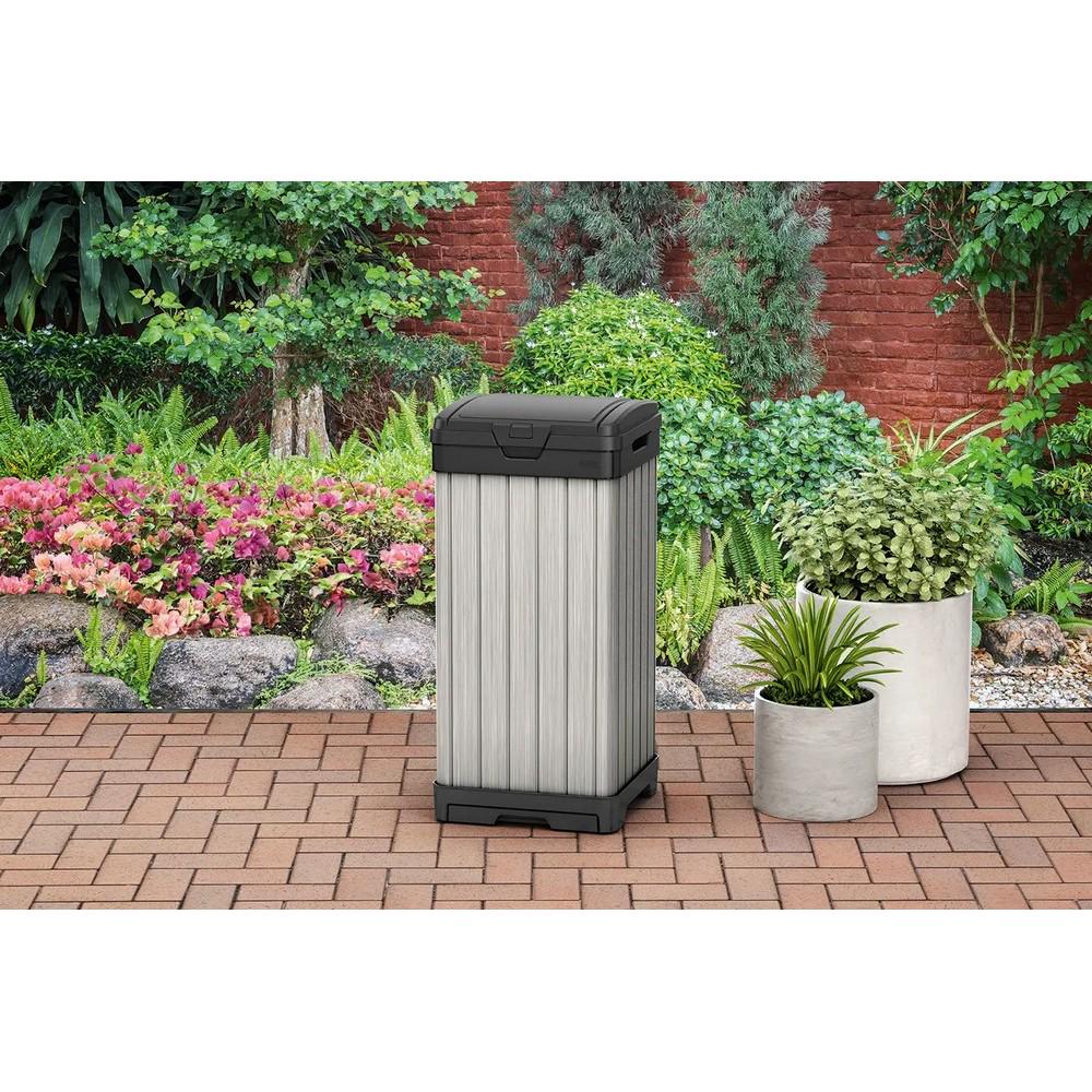 Контейнер для мусора Keter Rockford Waste Bin 125 л Серый (236996) - фото 2