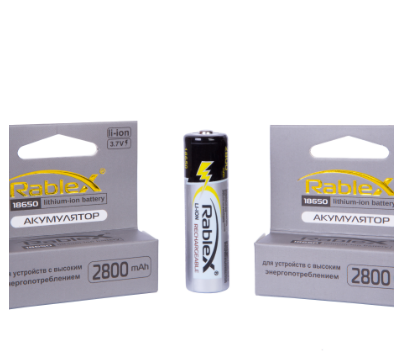 Аккумулятор 18650 Rablex Li-ion 3,7V 2800mAh 10 шт. - фото 2