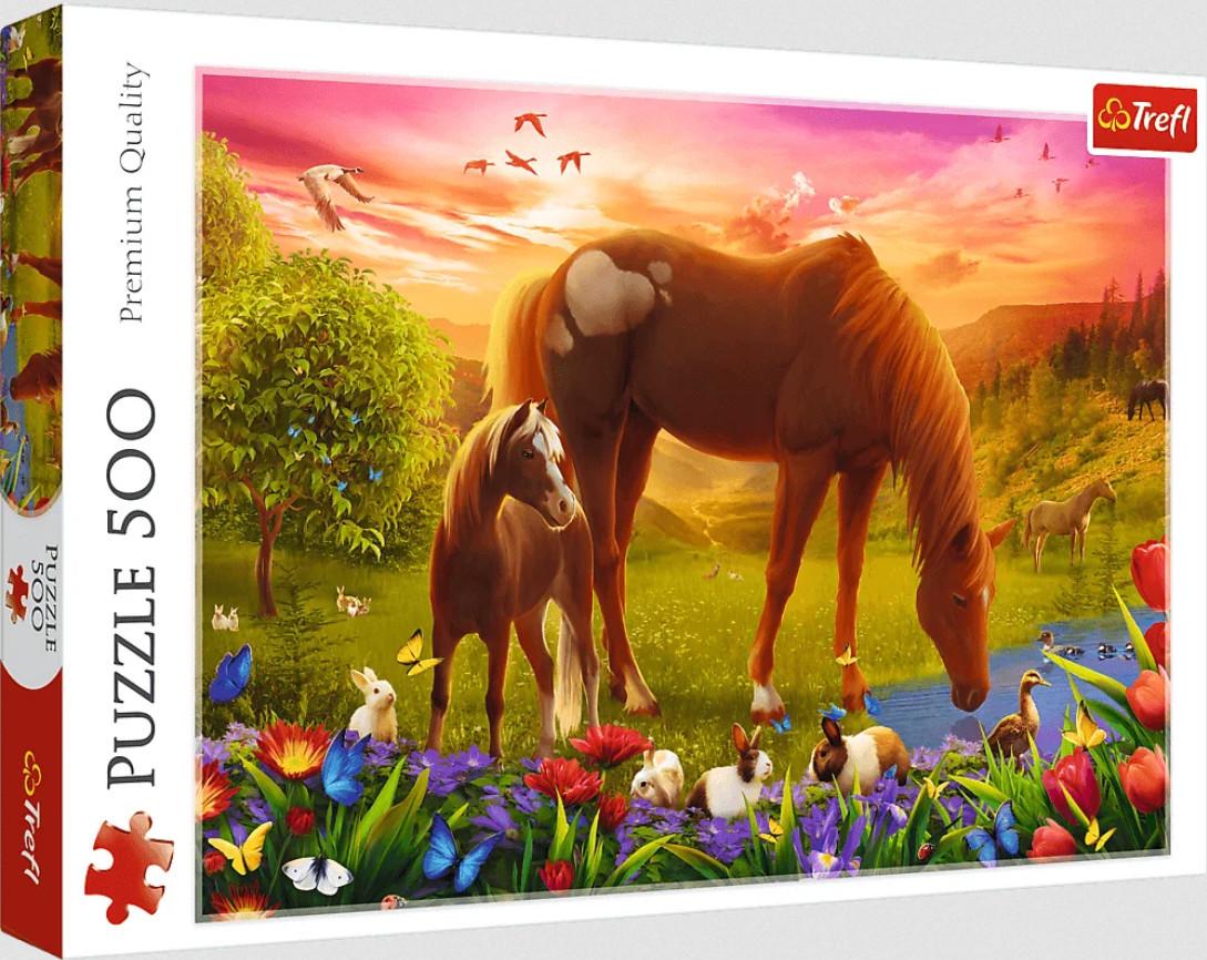 Пазл Trefl Лошади на горизонте 500 эл.