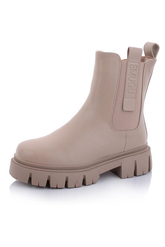 Черевики зимові  жіночі челсі однотонні утеплені штучним хутром Носи Своє р. 38 Бежевий (16193)