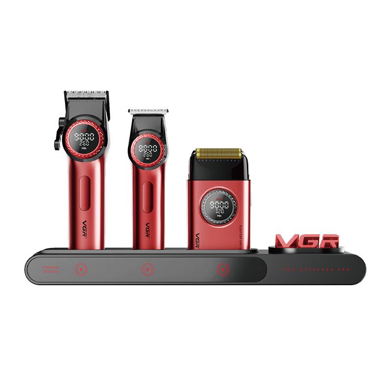 Набор для барберов VGR Stepless Pro 3в1 Red (30651648)