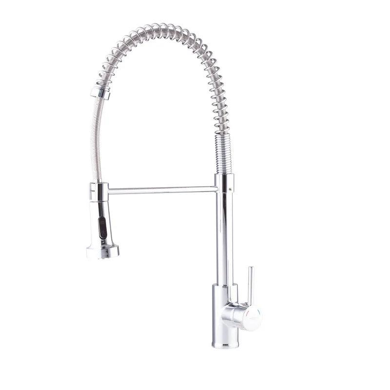 Смеситель для кухни MIXXUS Premium SPRING 017 с пружинным изливом Хром (OL-MI6950)
