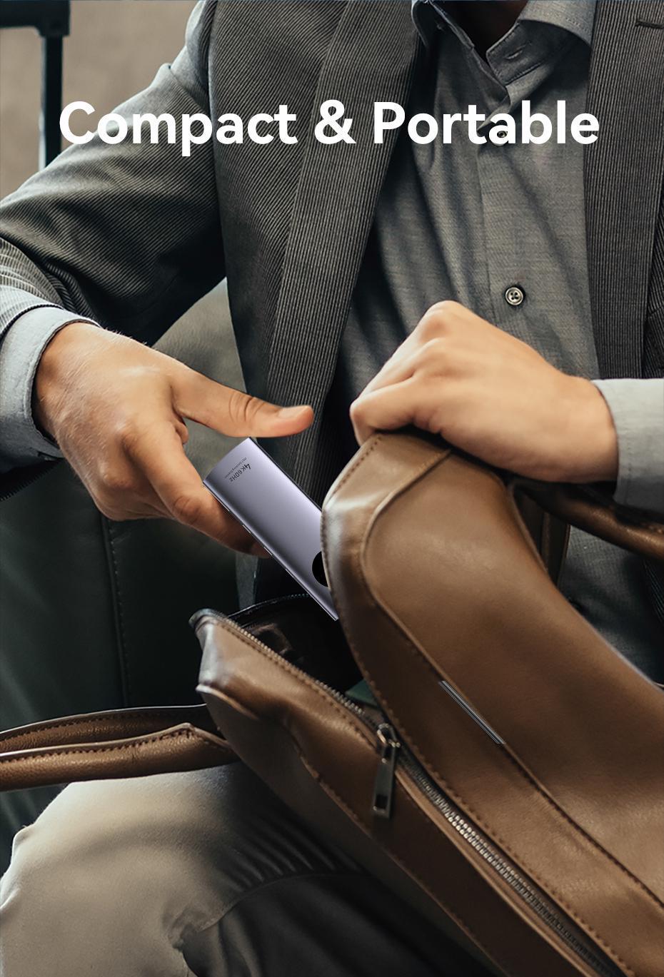 Док-станція Vention USB-C MST 2xHDMI 4K 60Hz PD 100W Gigabit Ethernet USB 3.0 SD/TF 0.15 м Сірий (TQVHB) - фото 16