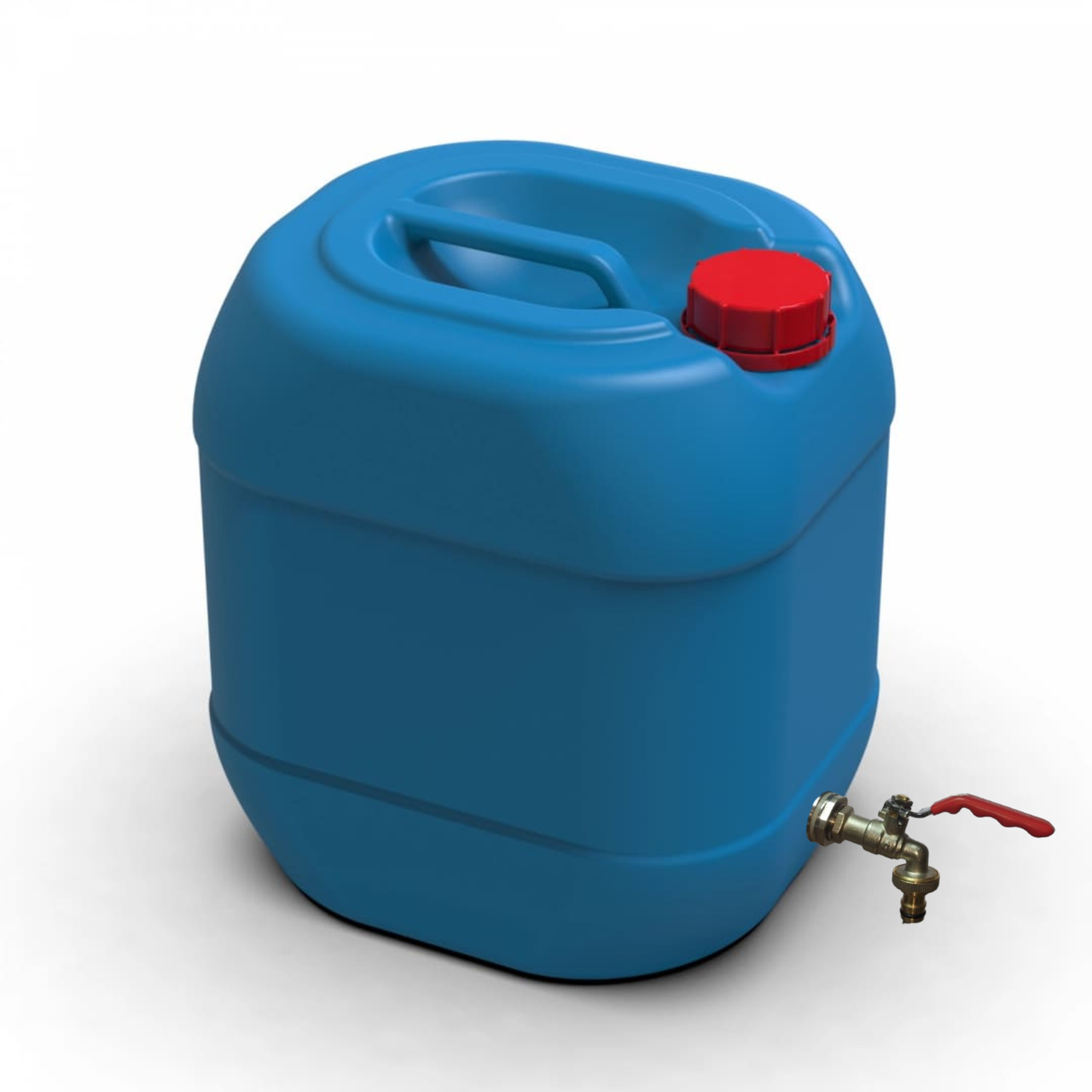 Каністра двошарова харчова Litolan з латунним краном штабельований захист від УФ 20 л