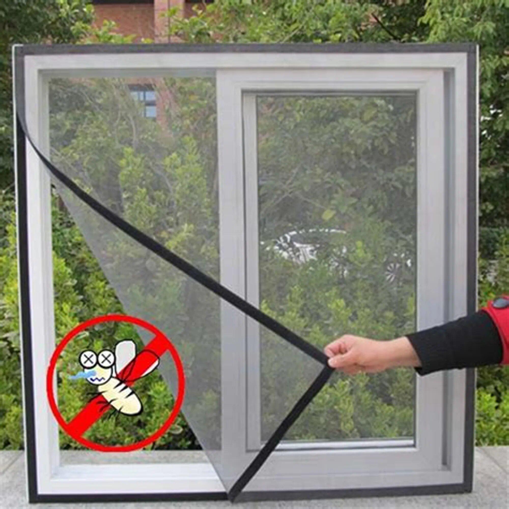 Москитная сетка на окна Tie ke mai Diy Flyscreen 1,5х1,3 м Серый (1010582-Gray) - фото 7