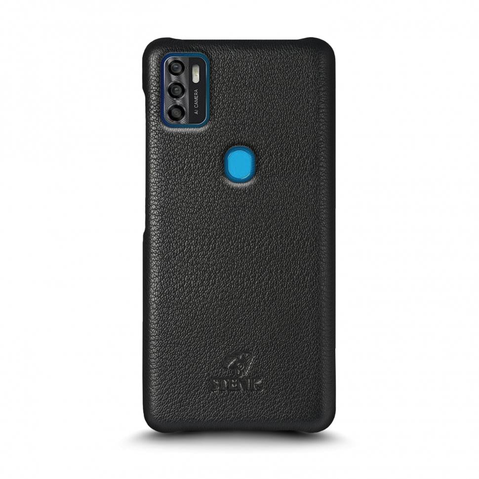 Кожаная накладка Stenk Cover для ZTE Blade A7s (2020) Черная (69517)