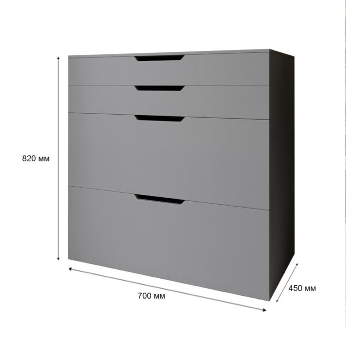 Комод-трюмо с зеркалом 700х450х820 см Азия/Белый - фото 6