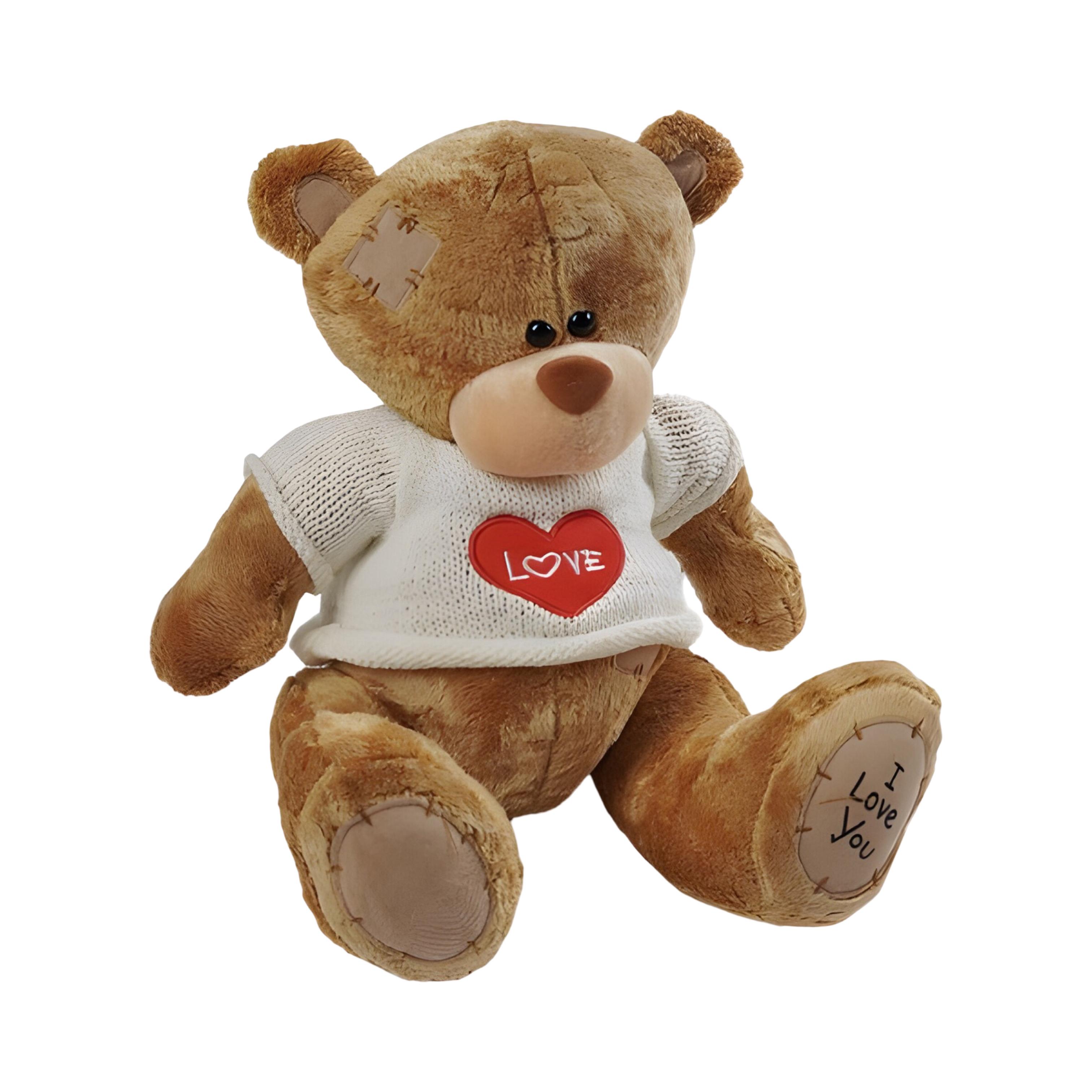 Мягкая плюшевая игрушка Медвежонок в свитере M 17964-2 28 см (29589637)