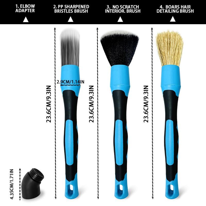 Набір пензлів для детейлінга з прогумованою ручкою різного ворсу 3 шт. - фото 7 Набір пензлів для детейлінга з прогумованою ручкою різного ворсу 3 шт. - фото 7