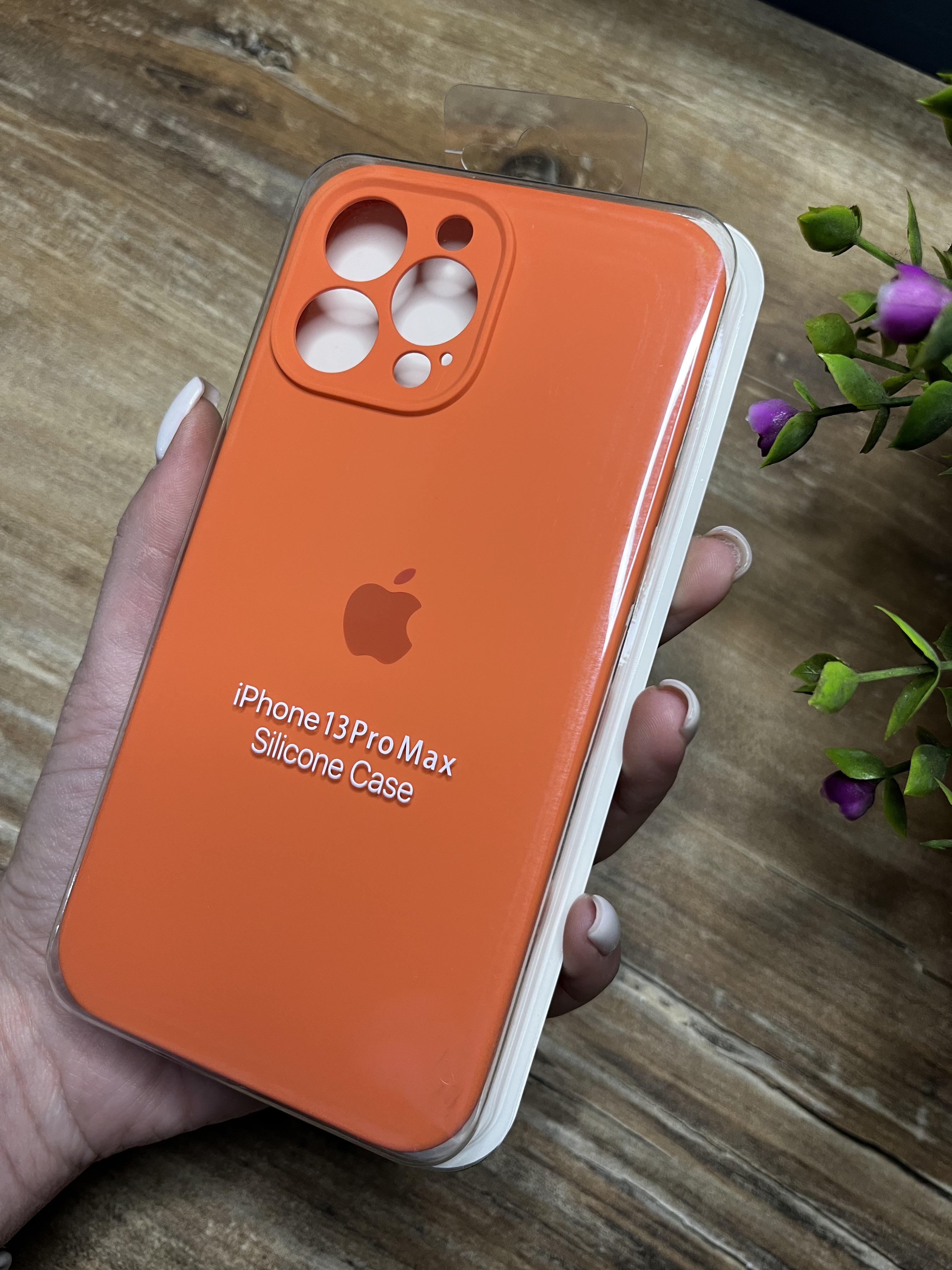 Чехол накладка на iPhone (Айфон) 13 Pro Max закрытый низ и закрытая камера silicone case full camera Apple