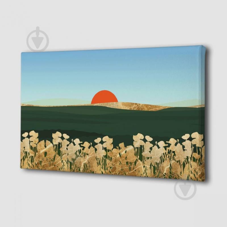 Картина Золотой рассвет Malevich Store 30x60 см (K0016)