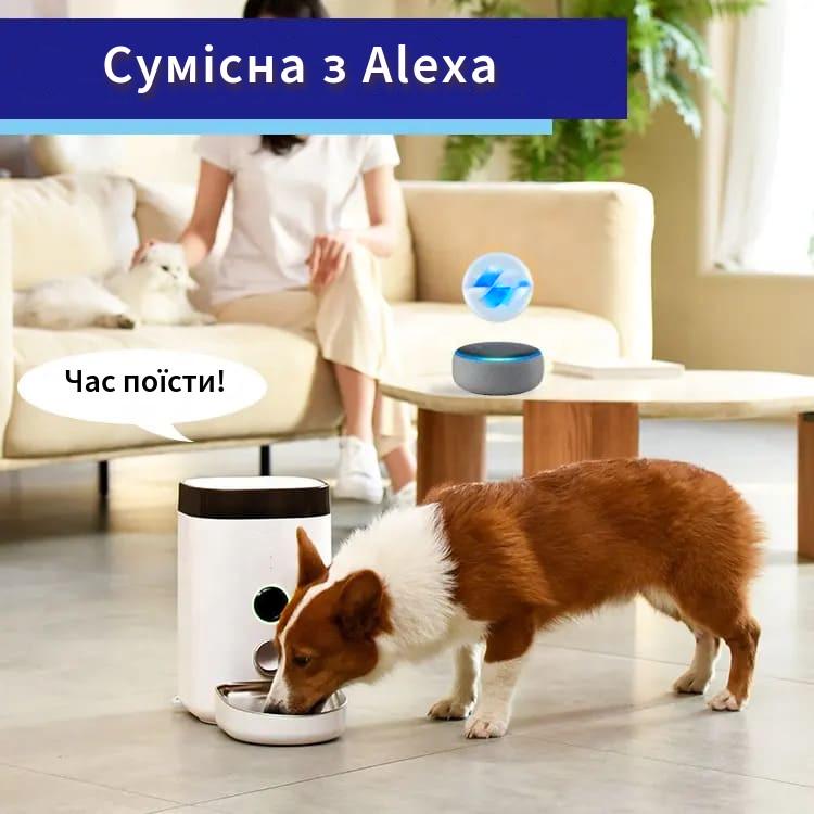 Годівниця для котів і собак автоматична Dogness Wi-Fi з камерою/дозатором/таймером 3,6 л Білий (12436) - фото 9