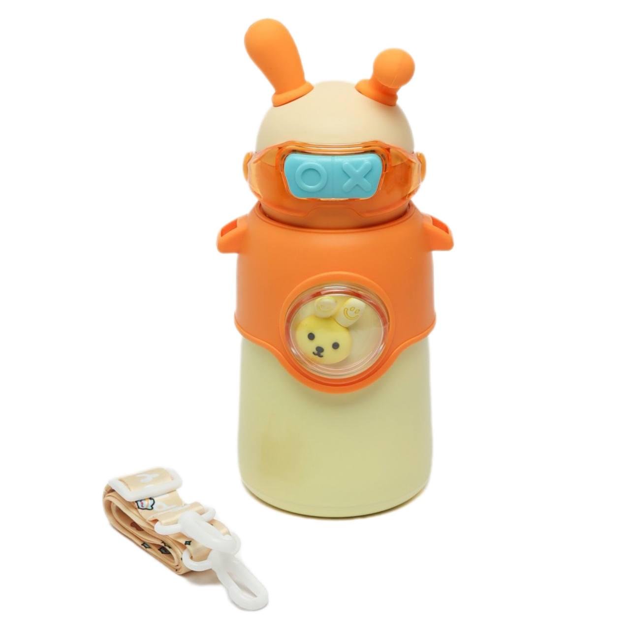 Термос детский с ремешком на 500 мл зайчик 2386 Оранжевый (4793f8b2) - фото 1 Термос детский с ремешком на 500 мл зайчик 2386 Оранжевый (4793f8b2) - фото 1