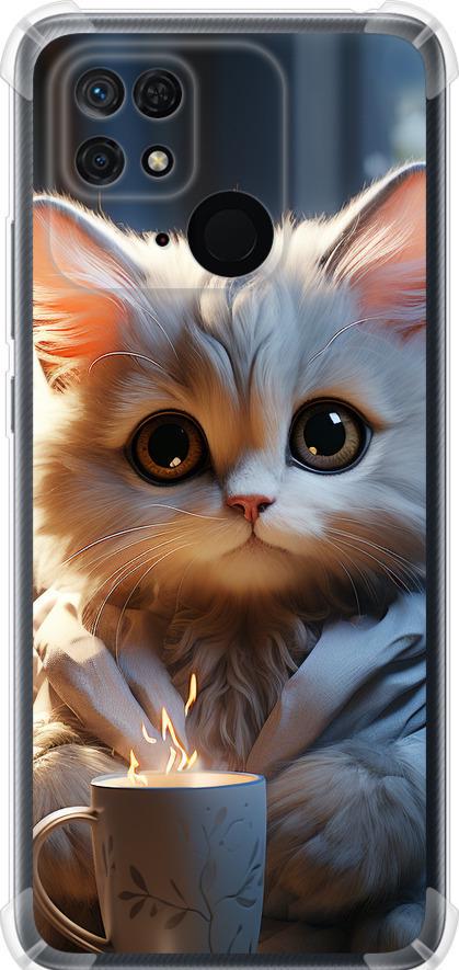 Чехол на Xiaomi Redmi 10C White cat (5646sp-2591-42517)