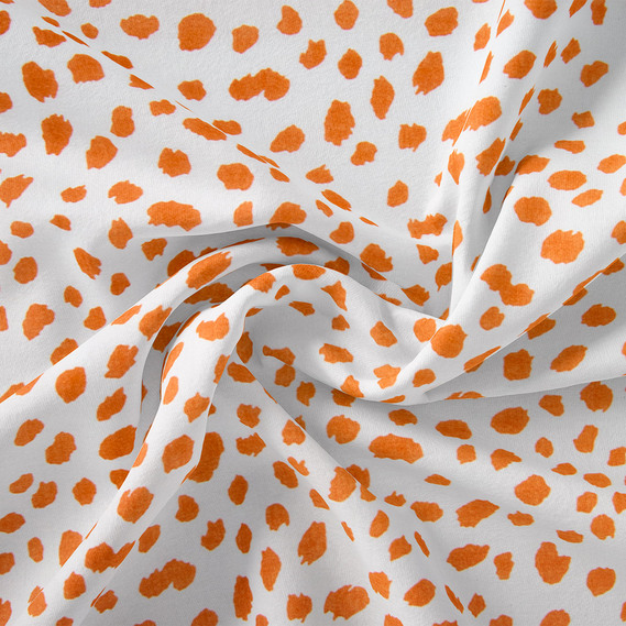 Ткань штапель лайт IDEIA Облака 1,4 м Белый/Корица (2200004218175)