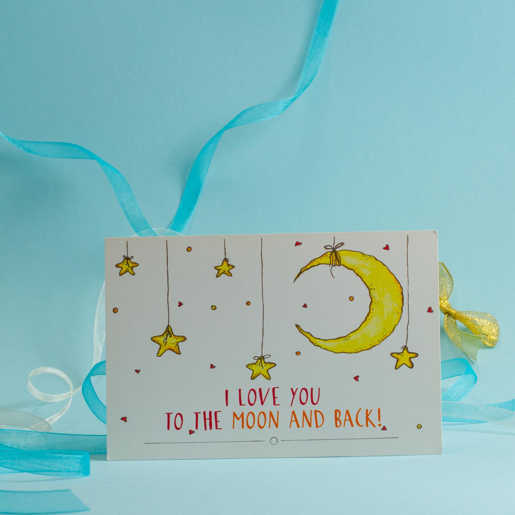 Листівка авторська СОЛЬ I love you to the moon and back (SOL-00020)