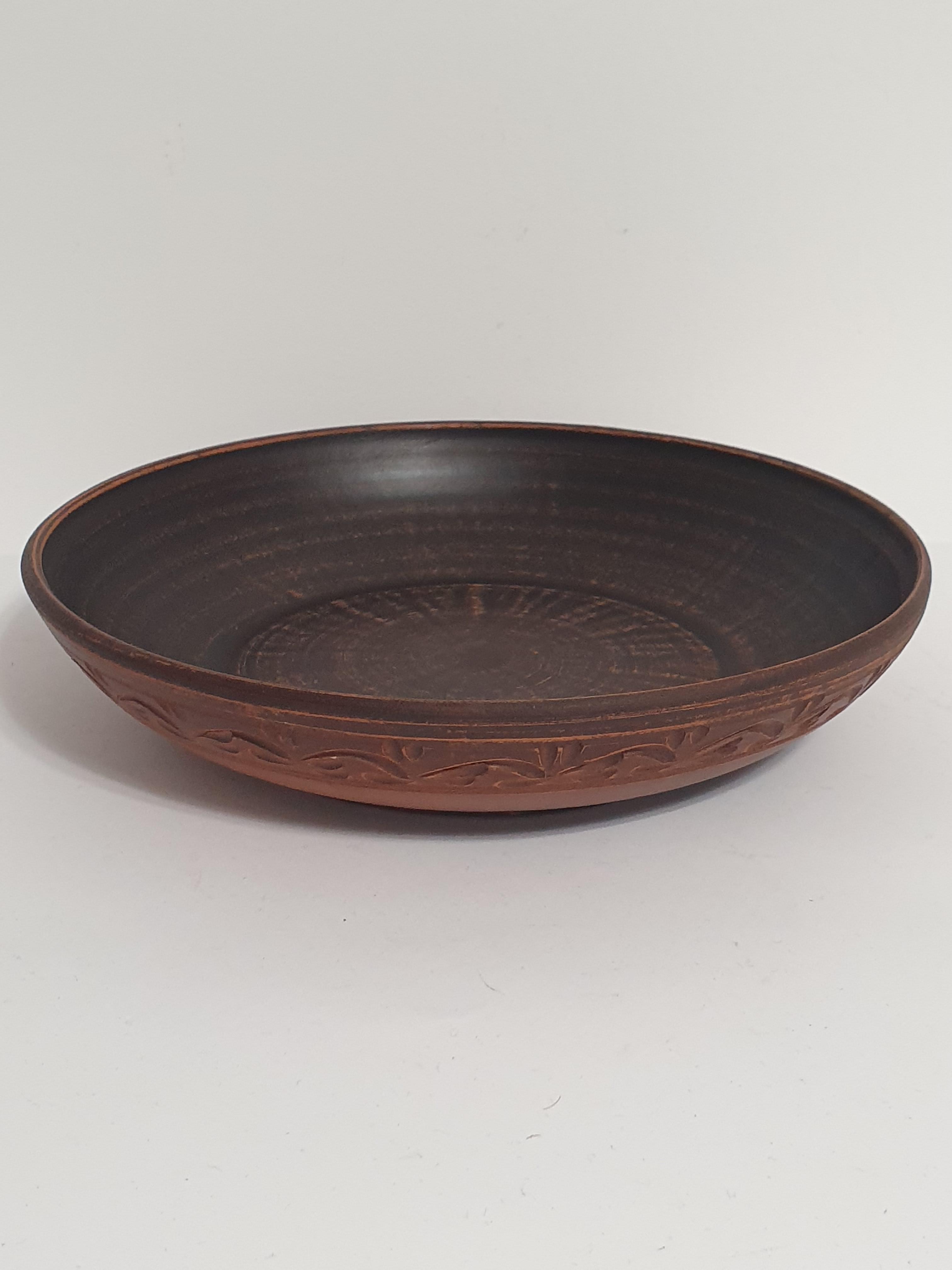 Салатник из красной глины (3881)