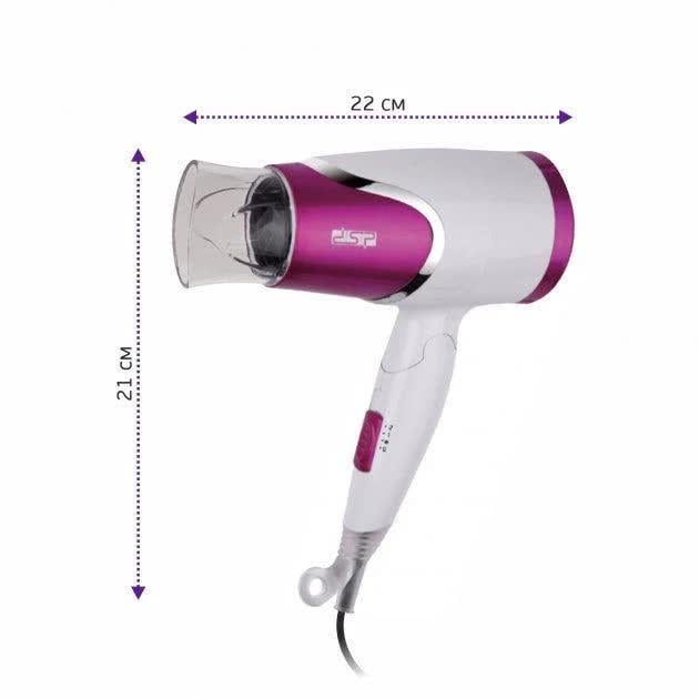 Фен для волос дорожный DSP 30077 складной 1200 Вт (28426678) - фото 4