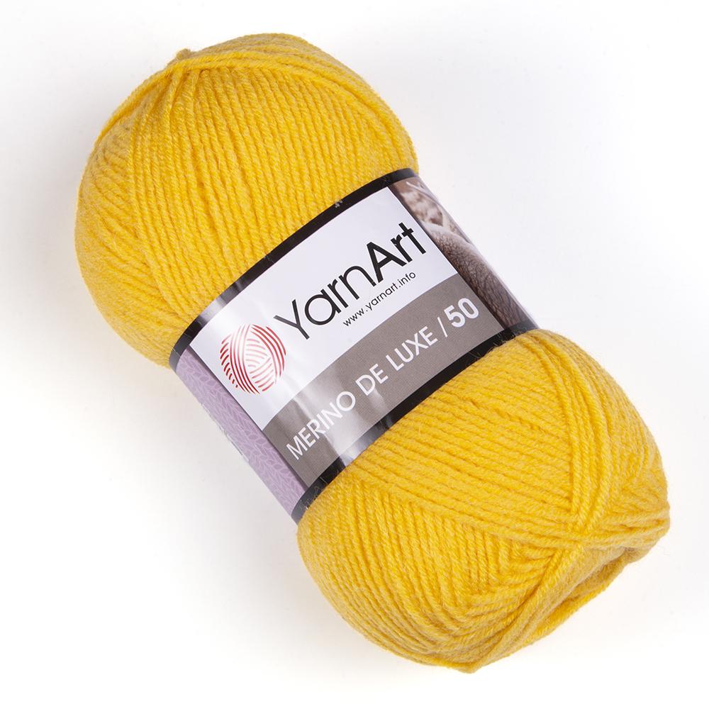 Пряжа YarnArt Merino De Luxe 586 Жовтий (6072)