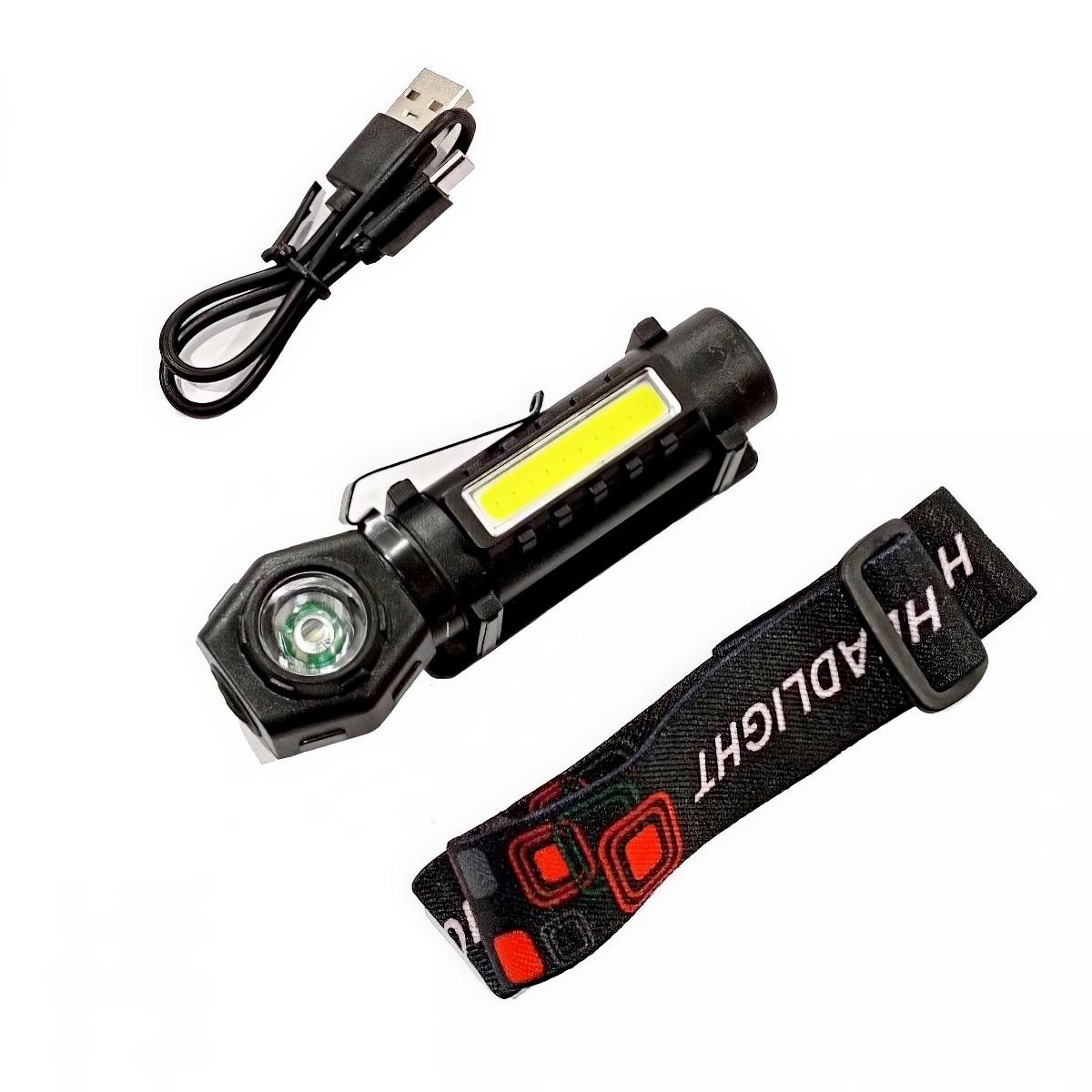 Фонарь налобный Headlamp KX-212 аккумуляторный Black (1010534)