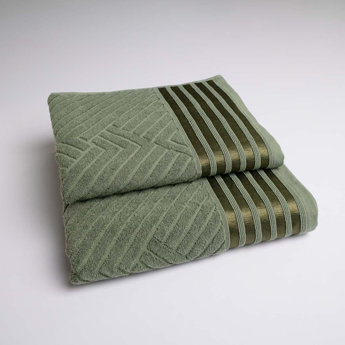 Комплект махровых полотенец GM Textile SOFT 50х90/70х140 см 500 г/м2 2 шт. Хаки (rms500-k2-khaki)