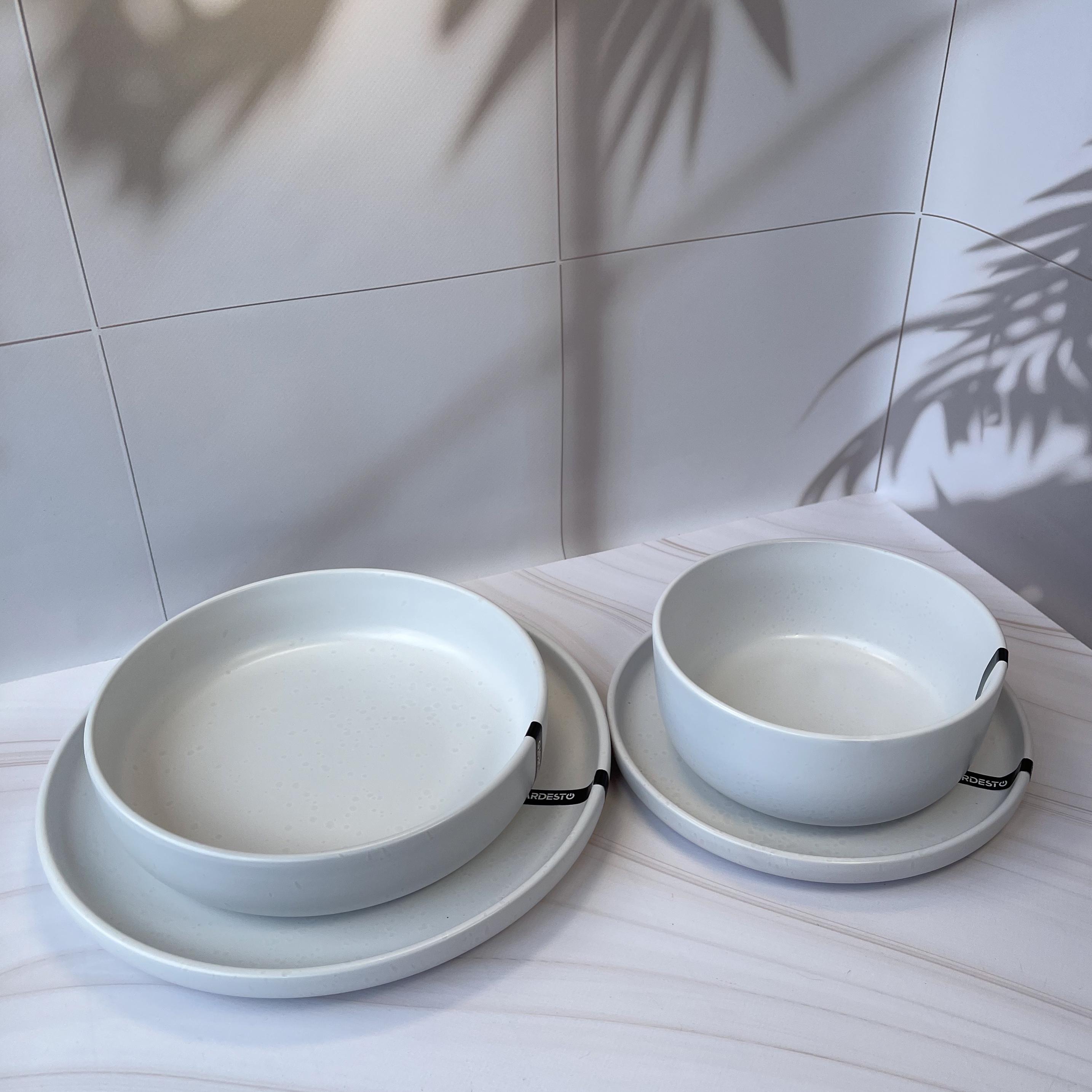 Сервиз столовой посуды Ardesto Trento из 4 пр. для 1 персоны каменная керамика Белый (3122) - фото 2