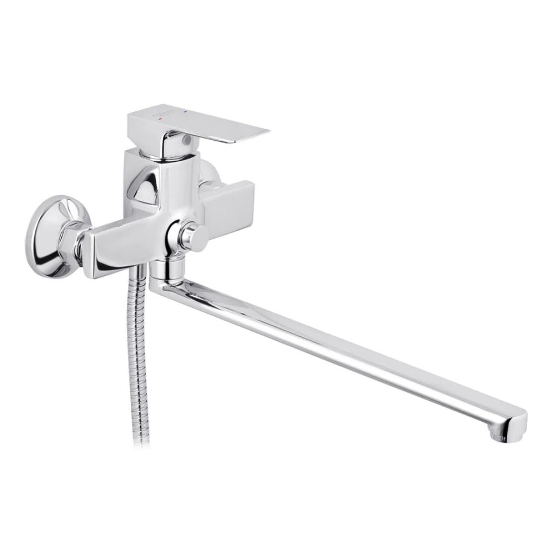 Змішувач для ванни Kroner KRP Harz C070 з душовим гарнітуром Хром (CV023617)