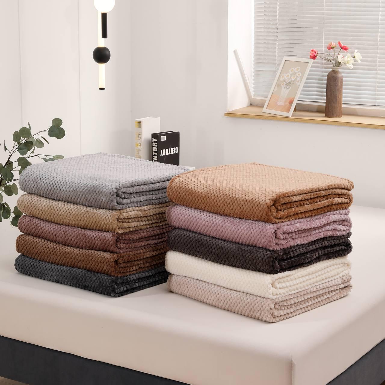 Плед-покрывало Malloory Home Велюр Бамбук 150x200 см Золотисто-бежевый (1858-3) - фото 2