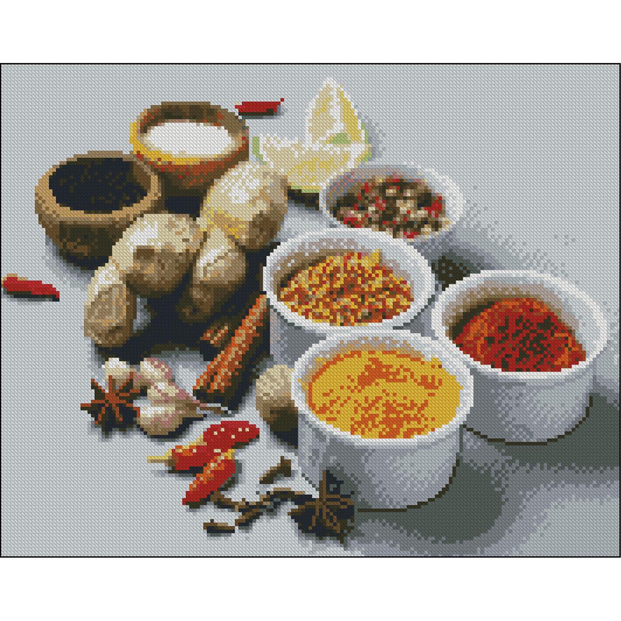 Алмазная мозаика Strateg Специи без подрамника 40х50 см (ZAV4050-35)