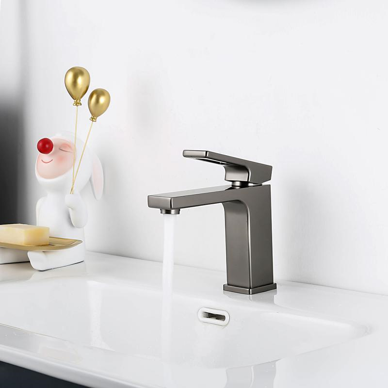 Смеситель для умывальника Gappo G1017-9 Графит (1045067) - фото 4