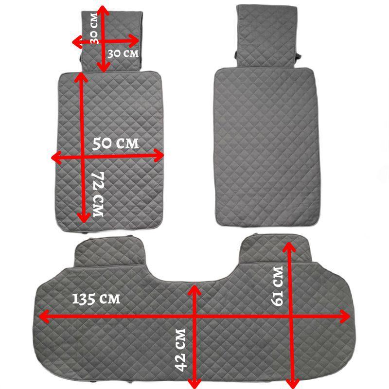 Накидки на сиденье автомобиля с подголовником эко-замша задний комплект Серый (742) - фото 8 Накидки на сиденье автомобиля с подголовником эко-замша задний комплект Серый (742) - фото 8