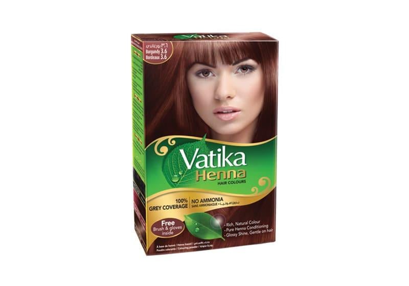 Фарба для волосся Dabur Vatika на основі хни 60 г Бургунді