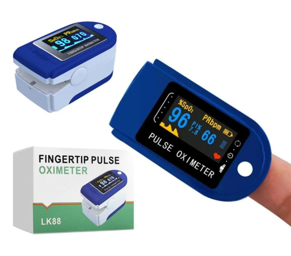 Пульсоксиметр Fingertip LK88 Pulse Oximeter Біло-синій (10049) - фото 2