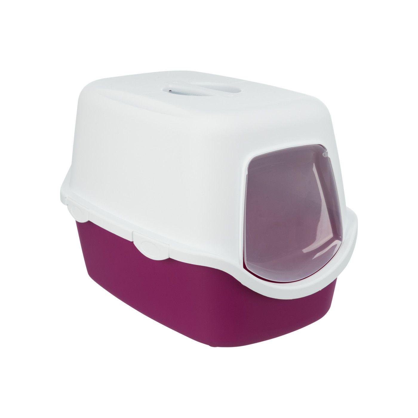 Туалет для кішок закритий Trixie Vico 40x40x56 см Фіолетовий/Білий (40278)