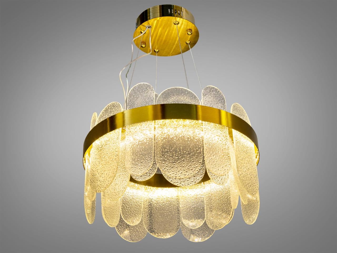 Люстра подвесная для гостиной LED Diasha 803/400SGD 77 Вт хрустальная Золотой (2817447037)