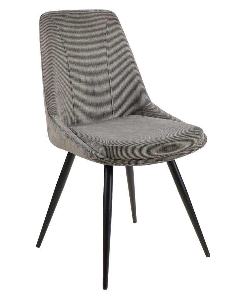 Стул для кухни Vetro Mebel M-72 металл/ткань вельвет рубчик Черный/Серый