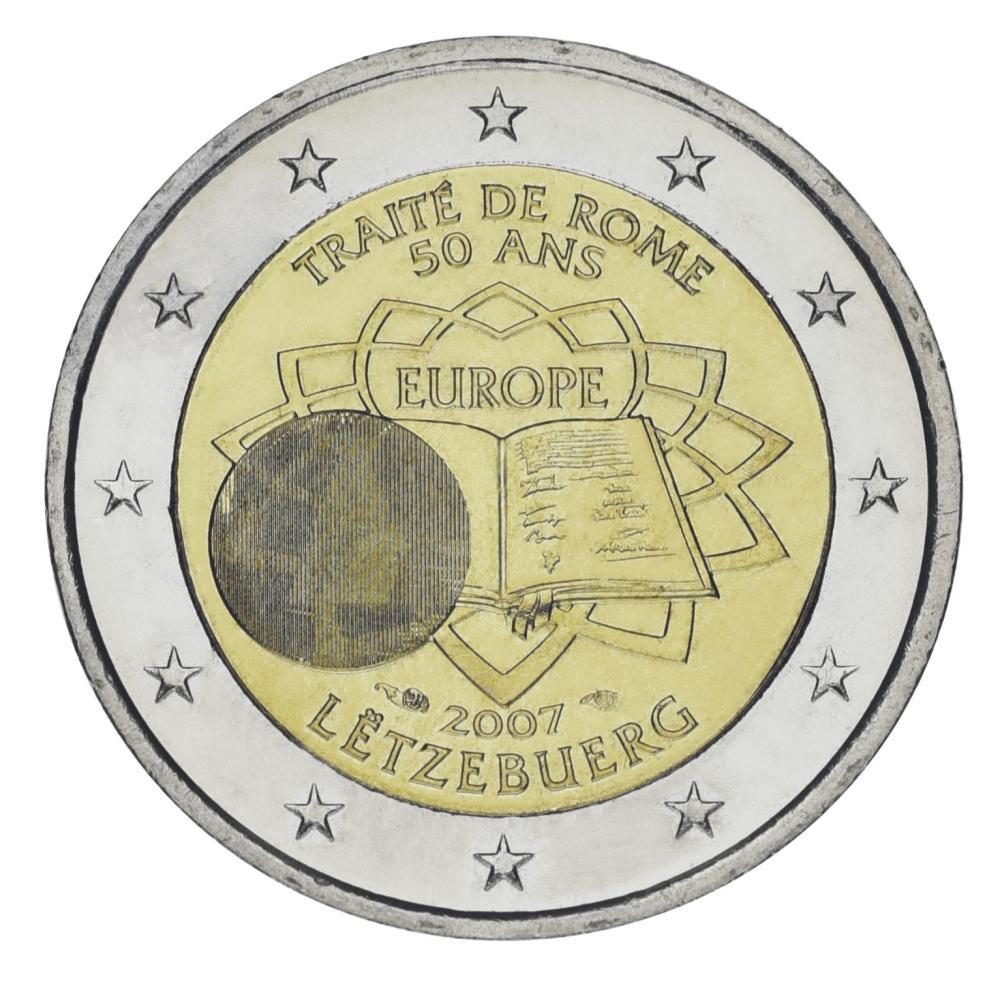 Колекційна монета Люксембург 2 євро 2007 Римський договір UNC (KM#94)