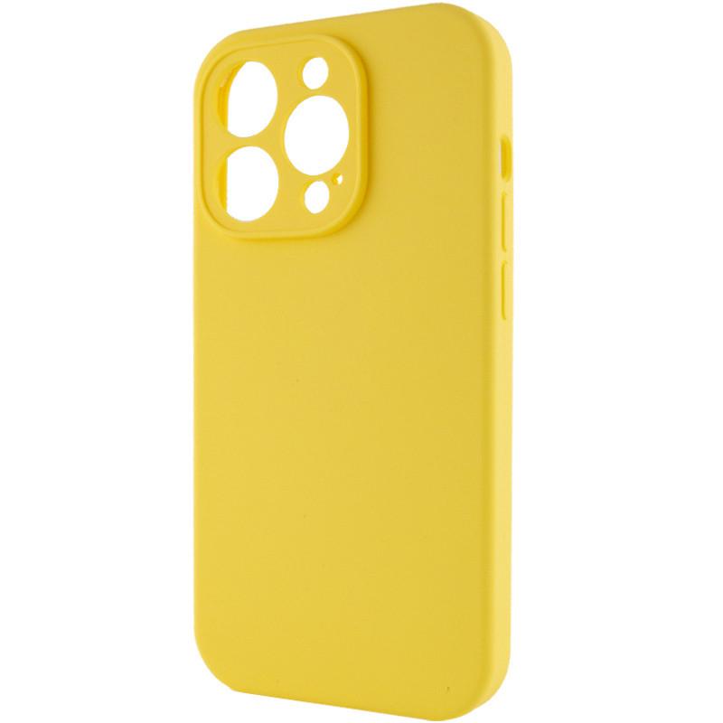 Чехол Silicone Case Full Camera Protective (AA) NO LOGO для Apple iPhone 15 Pro Max (6.7") Жёлтый | Yellow - фото 2