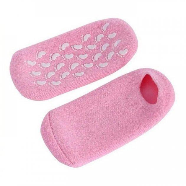 Гелевые носки для педикюра с маслом Жожоба Спа Gel Socks увлажняющие Розовый
