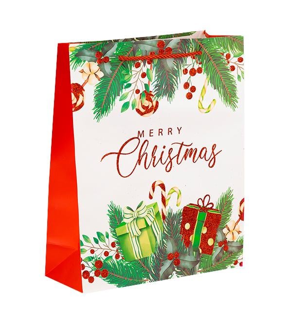 Новогодний пакет Christmas-04 26х32х10 см (10580) Новогодний пакет Christmas-04 26х32х10 см (10580)