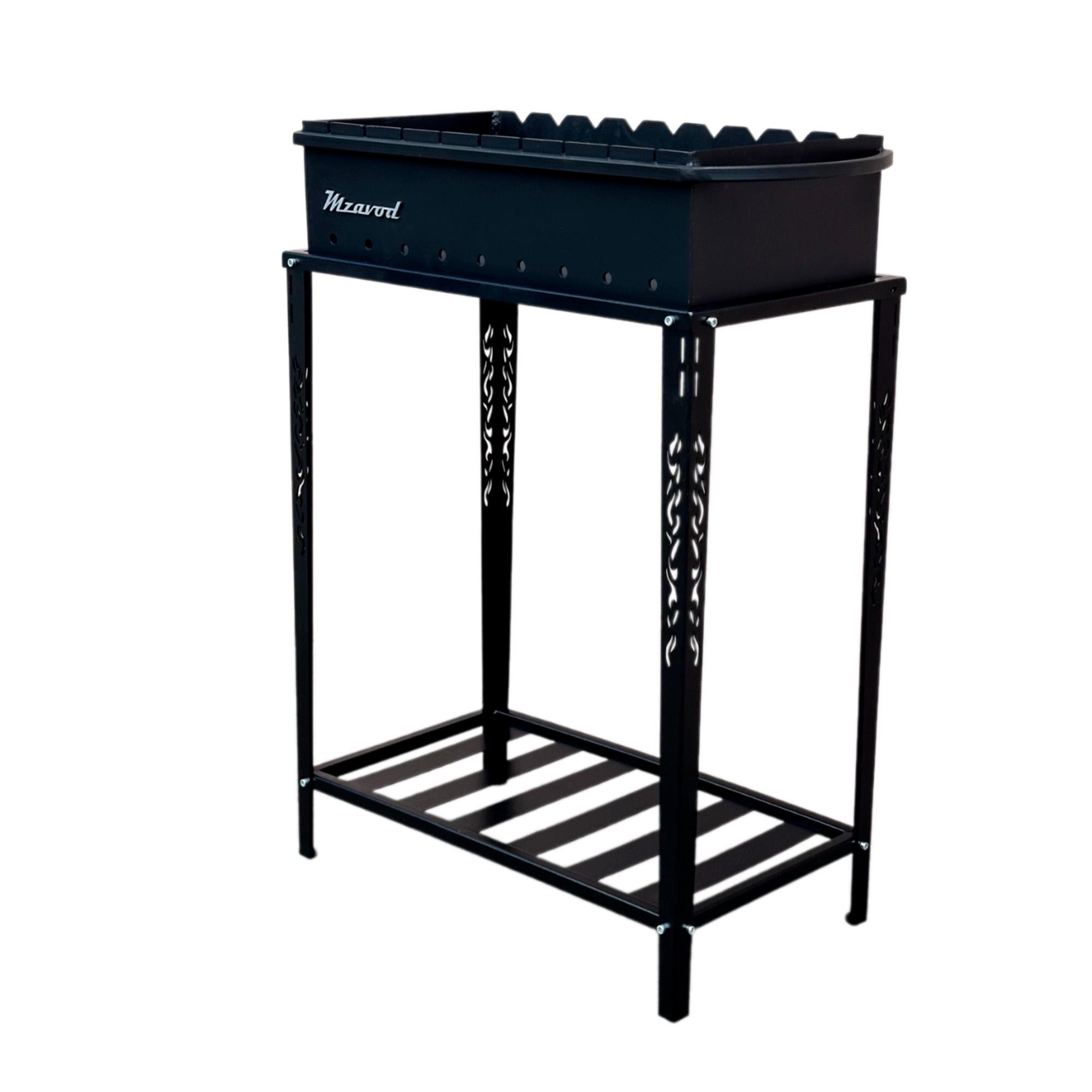 Мангал разборный Mzavod Прометей стальной на дровнице на 9 шампуров 4 мм Черный (136-17-1030220100005)