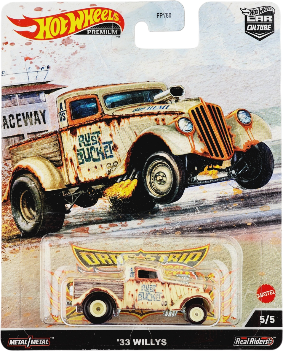 Игрушечная машинка Hot Wheels Premium 33 Willys 2022 Dragstrip Demons 5/5 Car Culture (HCJ88)
