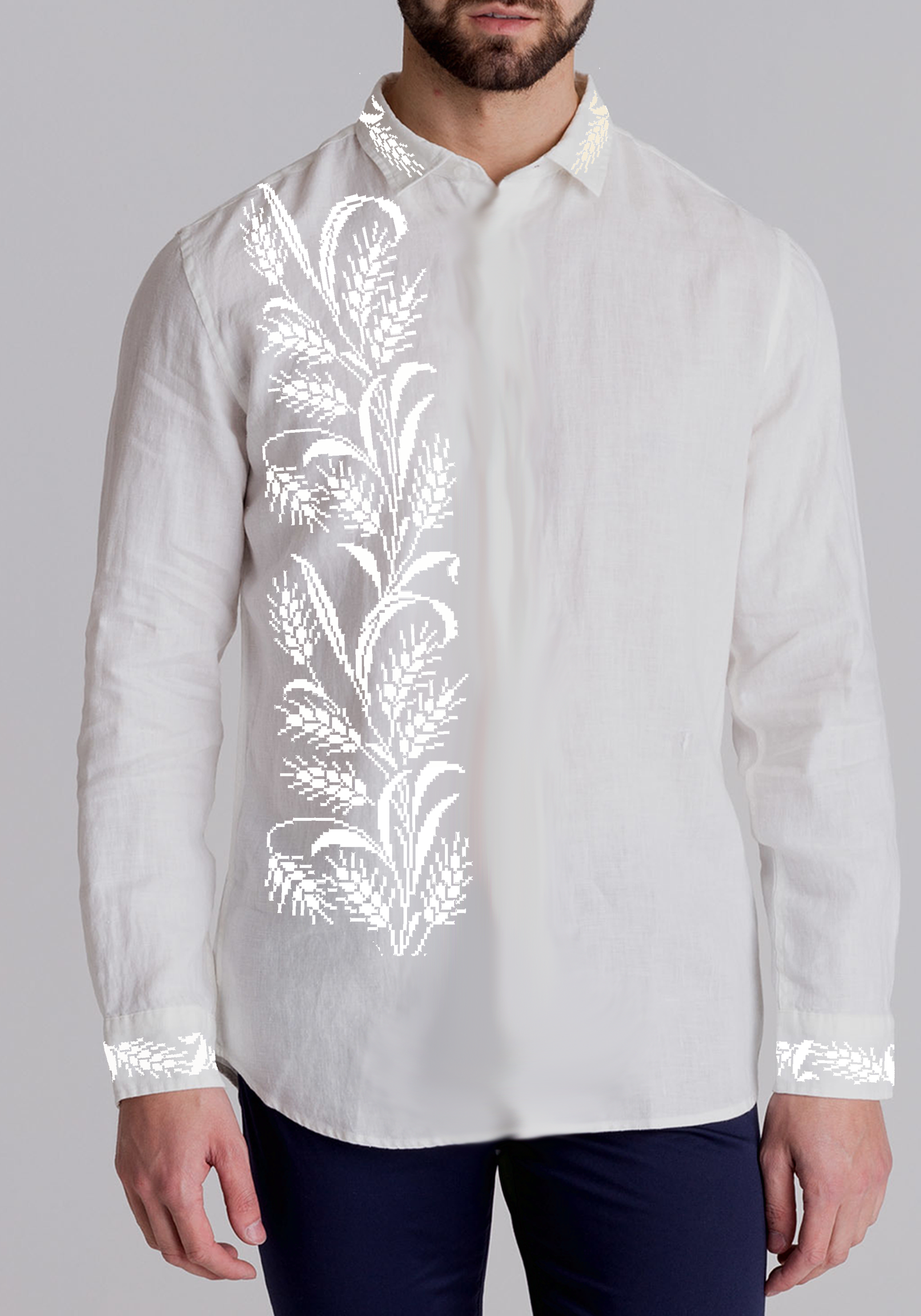 Заготовка для вышивки нитями/бисером домотканое полотно (СЧГ-487)