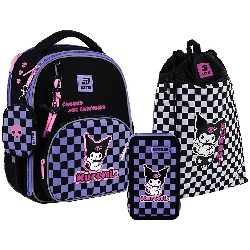 Школьный набор KITE Education Kuromi SET_HK25-556M рюкзак/пенал/сумка
