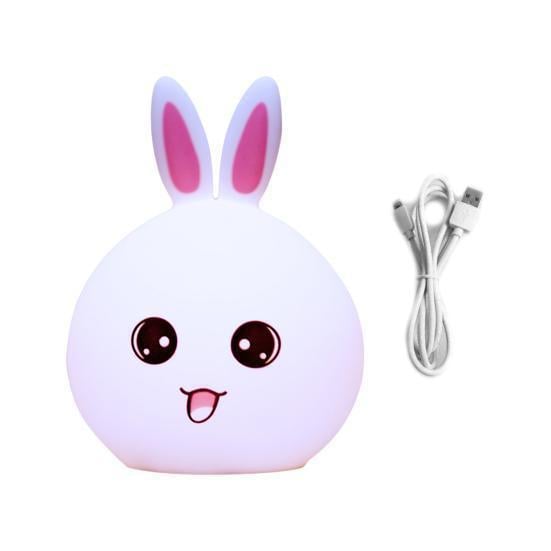 Ночник Зайчик силиконовый 7 цветов (1935)