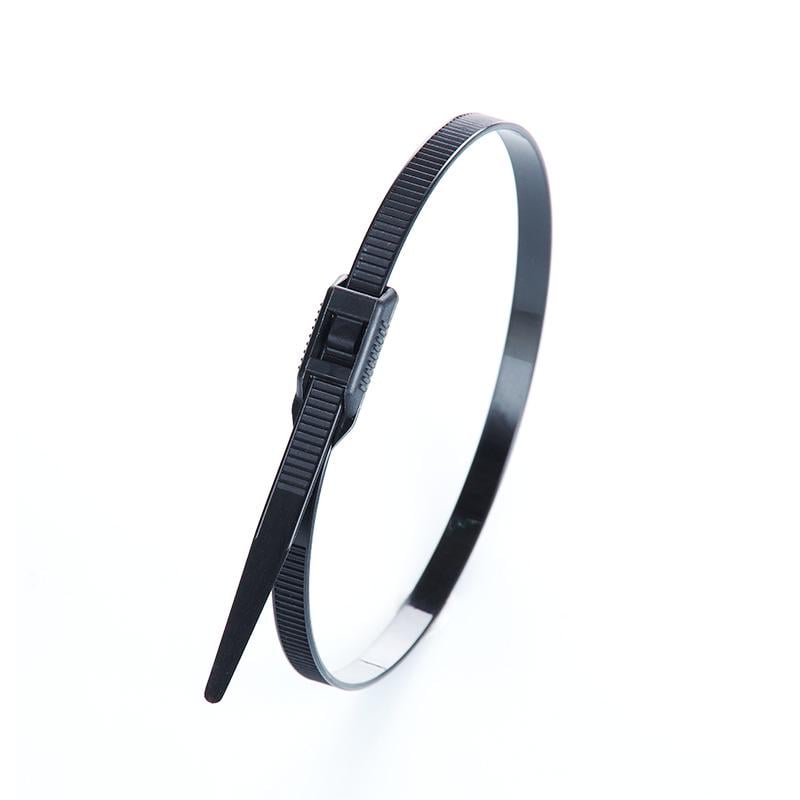 Хомут нейлоновий Apro з низьким профілем замка 8х400 мм 100 шт. Чорний (CTL-В8400) Хомут нейлоновий Apro з низьким профілем замка 8х400 мм 100 шт. Чорний (CTL-В8400)