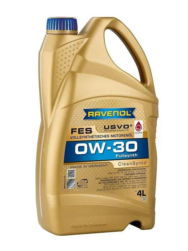 Моторне мастило RAVENOL 0W-30 FES Fullsynth PAO SP A5/B5 C2 GF-6A 4 л (1111146-004)